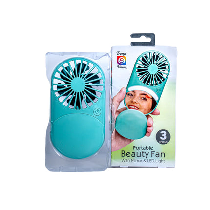 Hba Portable Beauty Fan w/ Mirror & Led