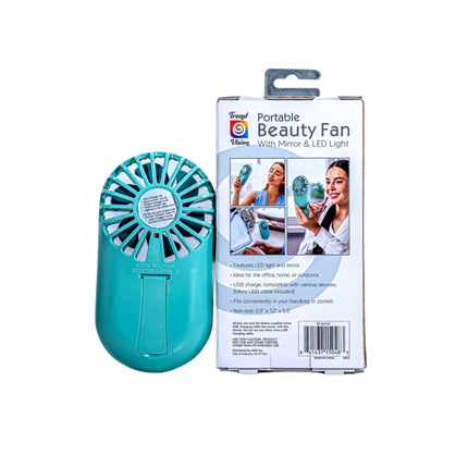Hba Portable Beauty Fan w/ Mirror & Led