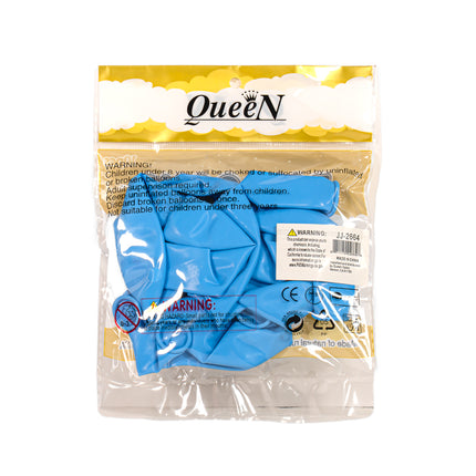 QueeN Party Balloons – Light Blue (10pcs)