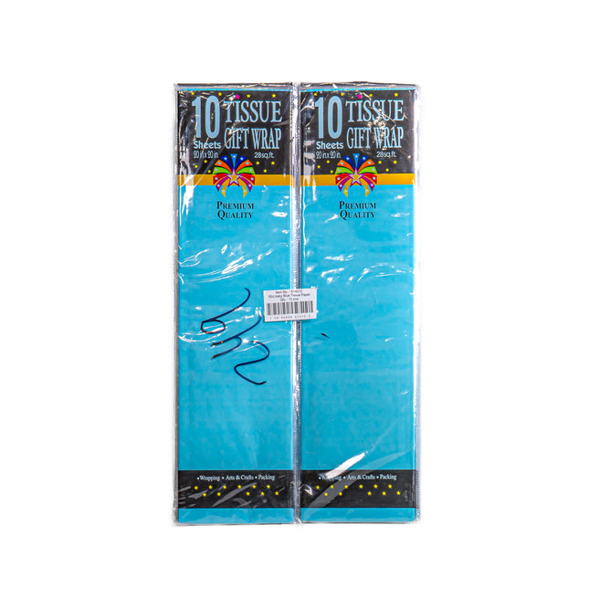 Tissue Gift Wrap Baby Blue – 10 pcs, 20 x 20 in