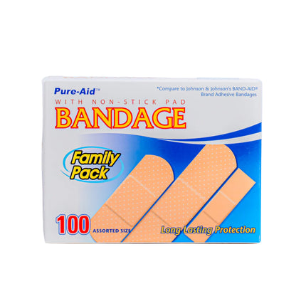 Pure-Aid Bandage Asst 100ct