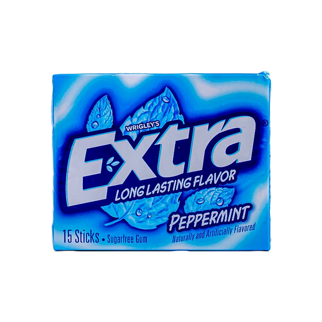 Extra Single Serve Peppermint Gum – 15 Sticks, 1.32oz | 37.5g