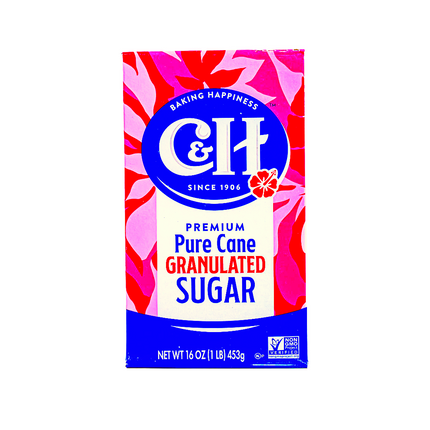 C&H Premium Pure Cane Granulated  Sugar – 16oz | 453g