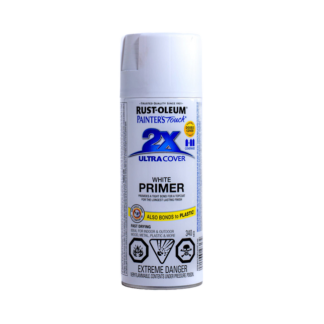 Rust-Oleum Painter’s Touch 2X Ultra Cover White Primer – 12oz | 340g