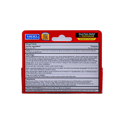 Lucky Oral Pain Relief Gel 0.5 oz (Toothache)