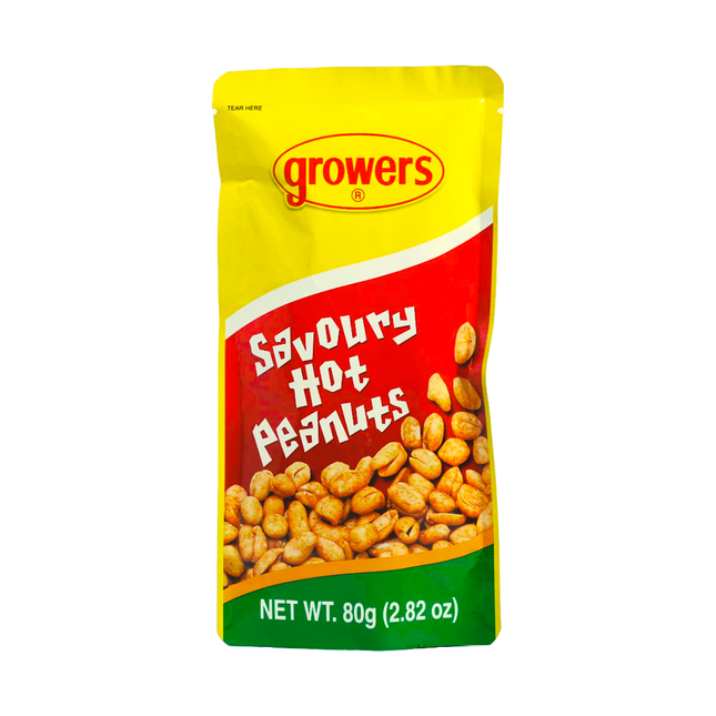 Growers Peanuts Savoury Hot – Family Size, 2.82oz | 80g