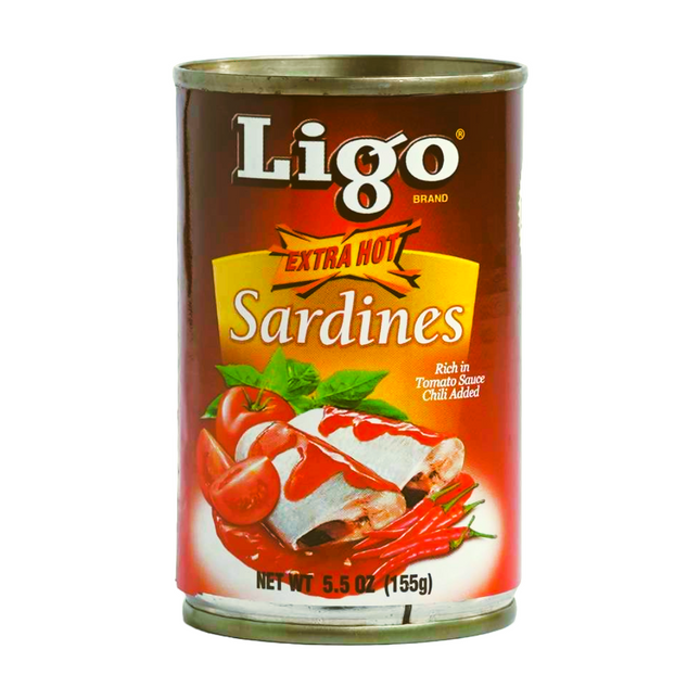 Ligo Sardines in Tomato Sauce Chili Added (Extra Hot) – 5.5oz | 155g