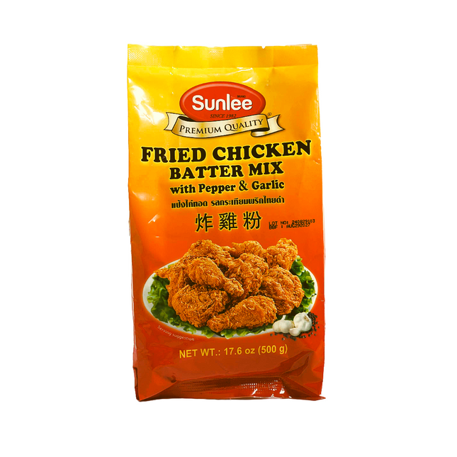 Sunlee Fried Chicken Batter Mix with Pepper and Garlic – 17.6oz | 500g