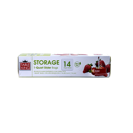 Table King Storage Slider Bag 1 qt 14 Bags