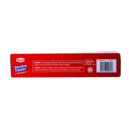 Ri-Pac Double Zipper Reclose Bag 35 Bags