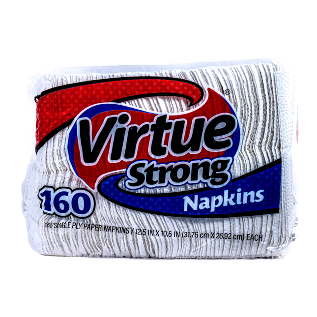 Virtue Strong Napkins Single Ply 12.5 Inc/160pcs