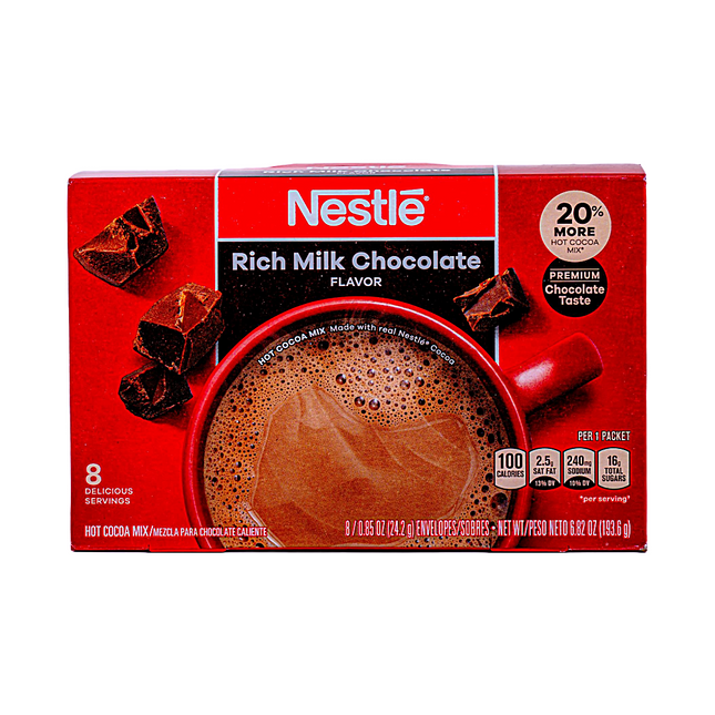 Nestlé Rich Milk Chocolate Hot Cocoa Mix – 8-Pack 6.82oz | 193.6g