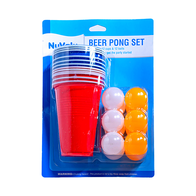 Nuvalu Beer Pong 12 Cups & 12 Balls