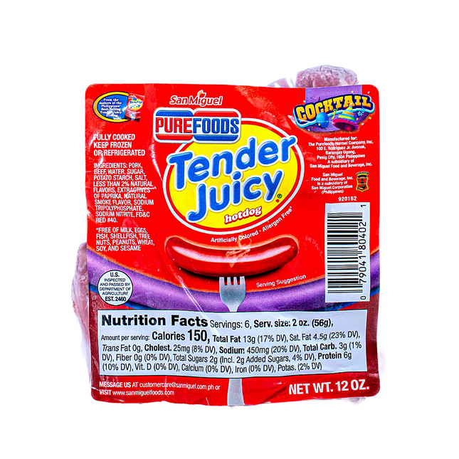 Purefoods Tender Juicy Hotdog Cocktail 12oz