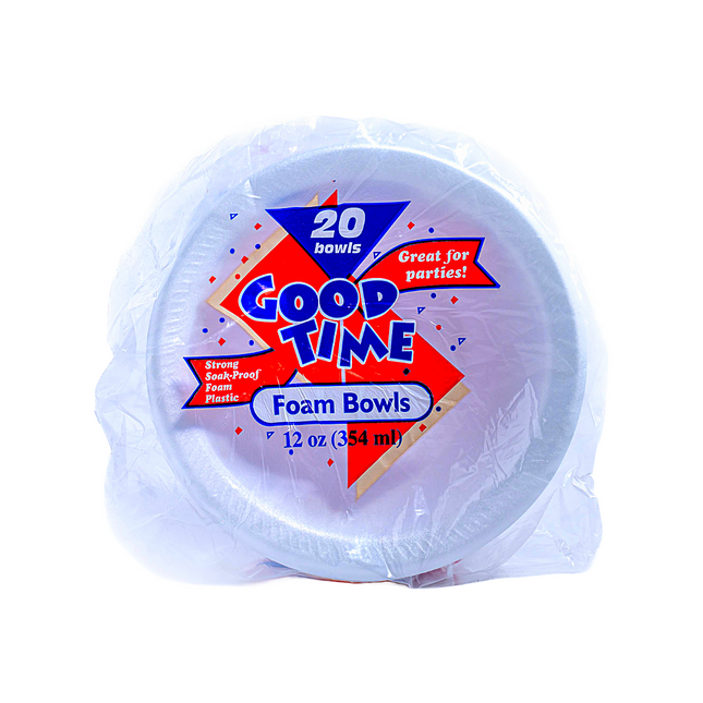 Good Time Foam Bowl Round 6" 12 oz 20 pcs