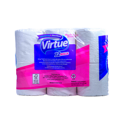 Virtue Bath Tissue Toilet Papper 12 Rolls