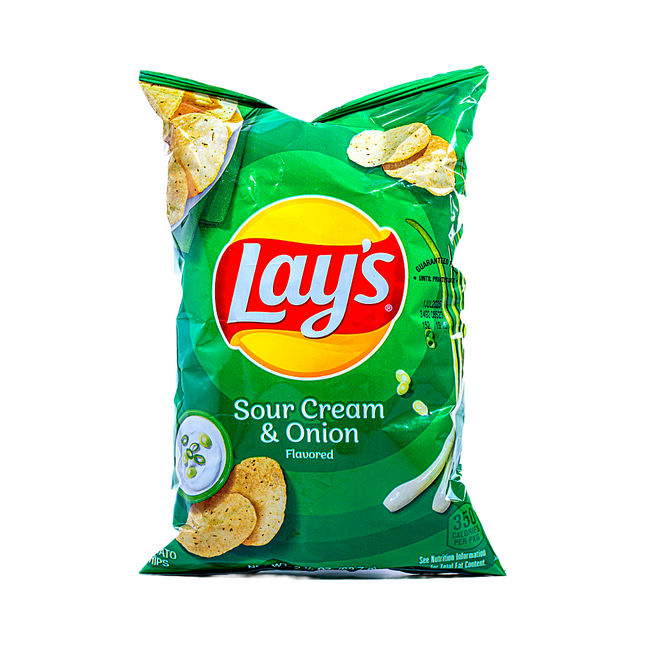 Frito Lay XVL Lay's Potato Chips Sour & Cream & Onion 2 1/2 oz