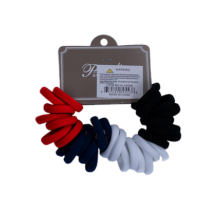 Hair Band Ponytail Small Asst 4 Colors 30 pcs