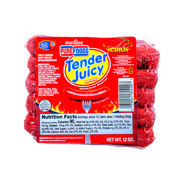 Purefoods Tender Juicy Hotdog Chili – 12oz | 340g