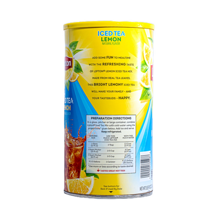 Lipton Iced Tea Lemon Powder – 38 Quarts, 5 lb 9.8 oz | 2.54kg