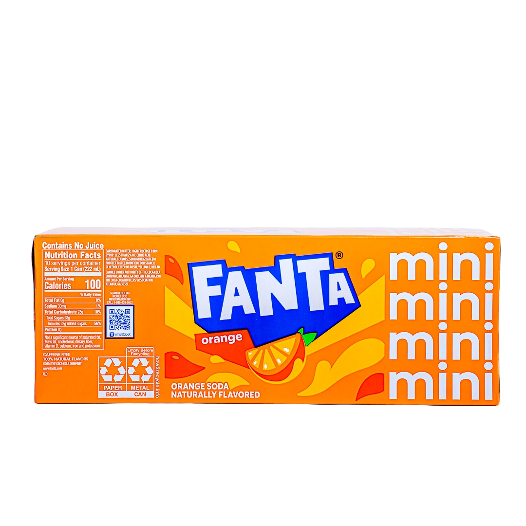 Mini Assorted Fanta Fanta Mini Orange - 10 Cans, 7.5 fl oz Each | 222ml – Piso-online