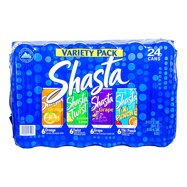 Shasta Variety Pack – 24 Cans, 12 fl oz Each | 355ml