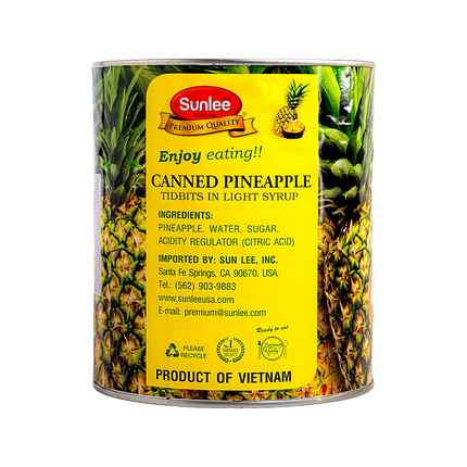 Sunlee Pineapply (Tidbits) in Light Syrup
