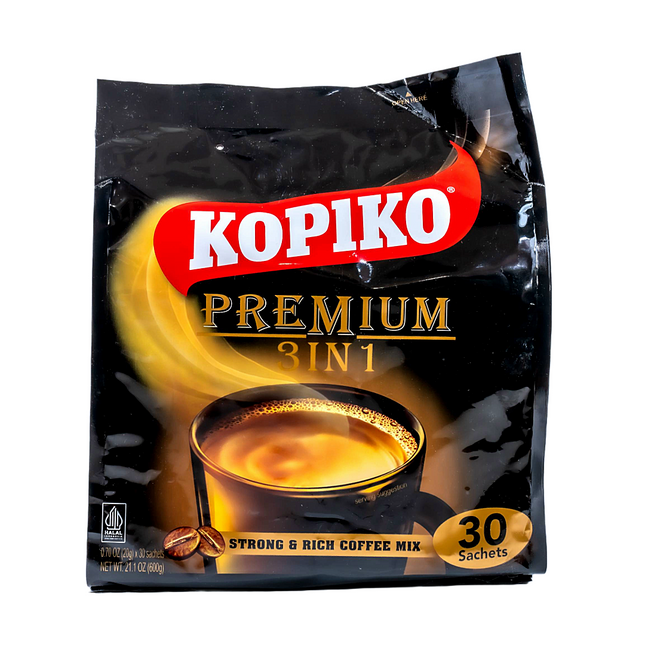 Kopiko Premium 3-in-1 Instant Coffee – 30‑Pack, 21.1 oz | 600g