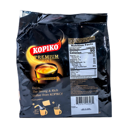 Kopiko Premium 3-in-1 Instant Coffee – 30‑Pack, 21.1 oz | 600g