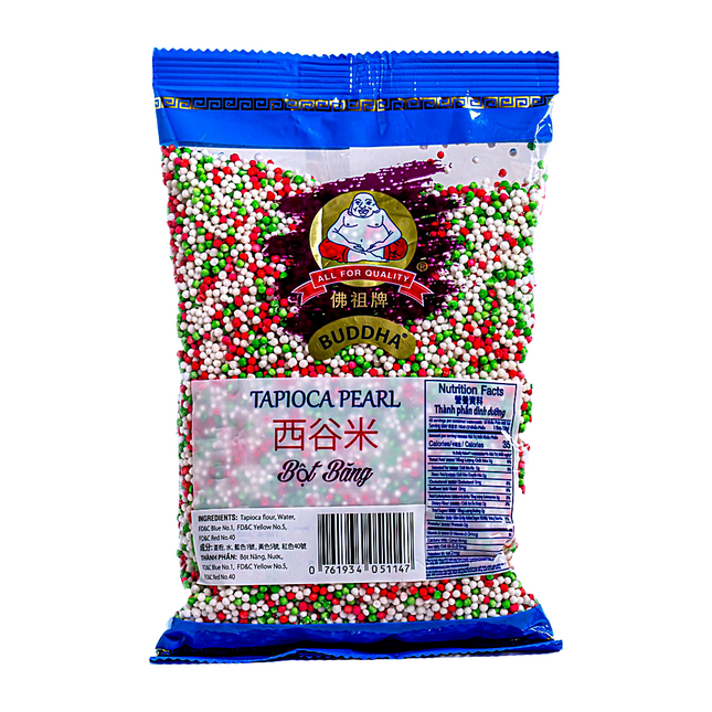 Buddha Tapioca  Pearl Mix Color (Small) – 14oz | 400g