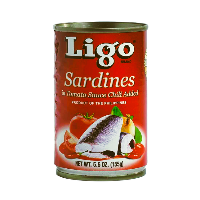 Ligo Sardines in Tomato Sauce Chili Added 5.5oz | 155g