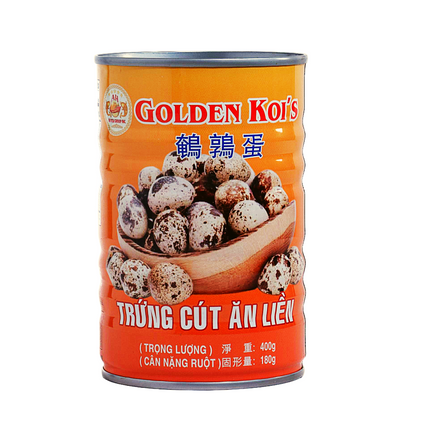 Golden Koi’s Instant Quail Eggs in Water – 14oz | 400g