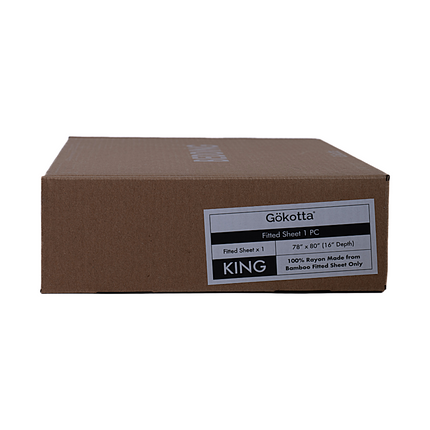 Gokotta Bedding, King Size Fitted Sheet 70x80 inch (16D)