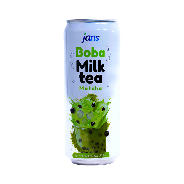 Jans Boba Milk Tea Matcha 16.9 fl oz | 500ml