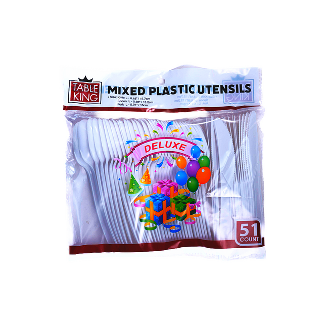 Table King Plastic Cutlery Combo 51 ct