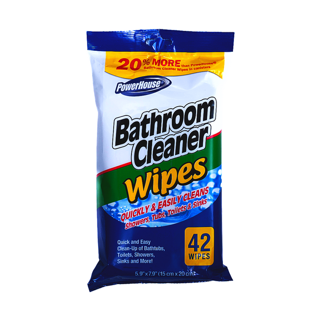 Power House Bathroom Cleaner Wipes 42 wipes