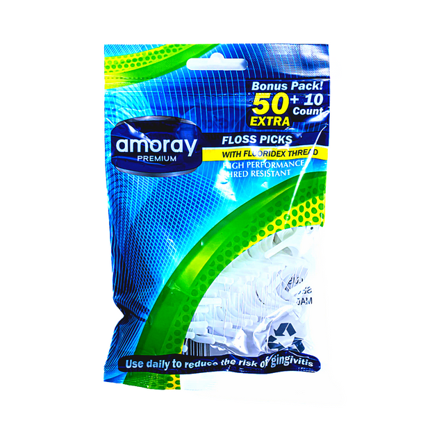 Amoray Floss Picks 50 ct