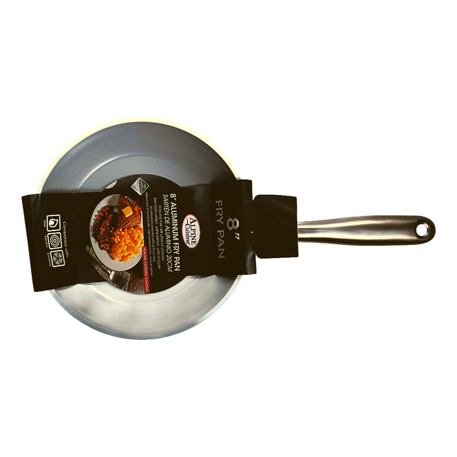 AC Alum Fry Pan Grey Ceramic Coating 8"