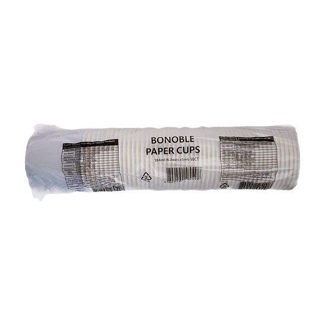 Bonoble Paper Cups 6.2 oz 50 ct