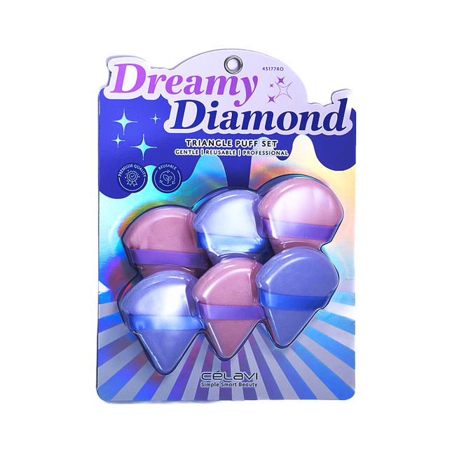 Dreamy Diamond Triangle Puff Set  6
