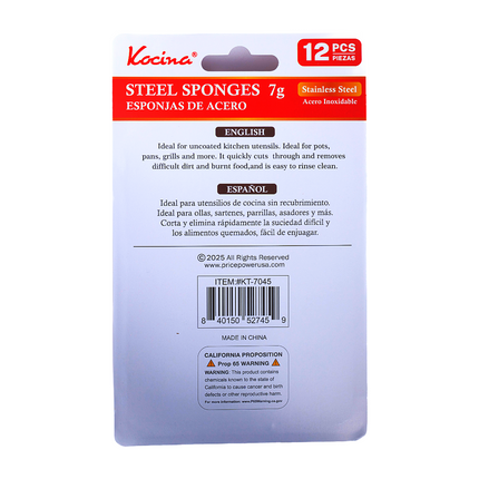 Kocina Stain Steel Cleaning Ball 12 pcs