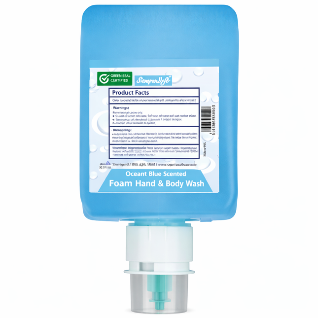 SierraSoft® Foaming All-Purpose Hand & Body Wash – Ocean Scent, 1 L | 6 Bottles per Case