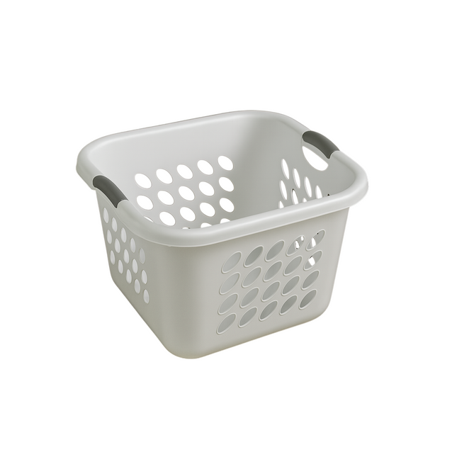 Sterilite Ultra Laundry Basket Square – White, 1.5Bu | 52.8L Capacity