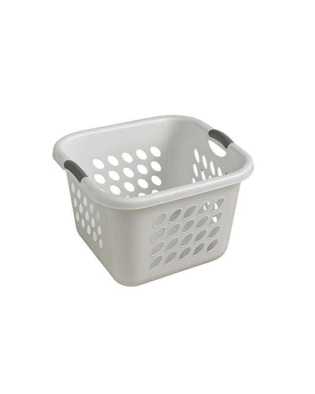 Sterilite Ultra Laundry Basket Square – White, 1.5Bu | 52.8L Capacity