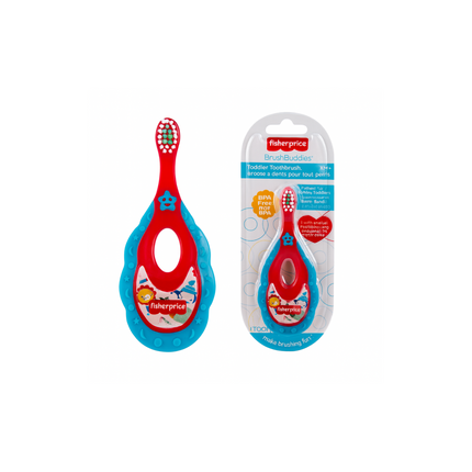 Fisher-Price BrushBuddies Toddler Toothbrush with Teething Ring